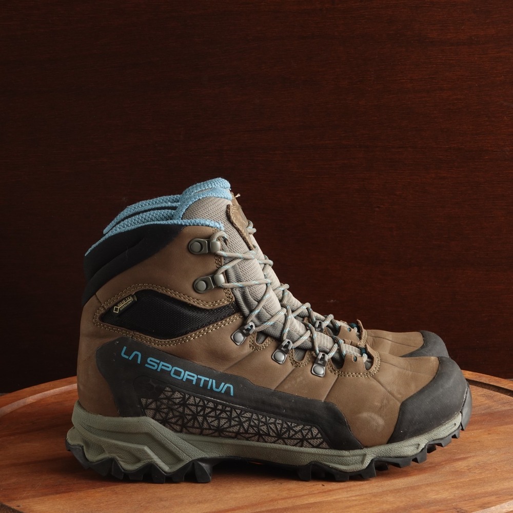 La Sportiva Hiking Boots Womens SZ 8.5 Brown Nucleo High II GTX Waterproof READ